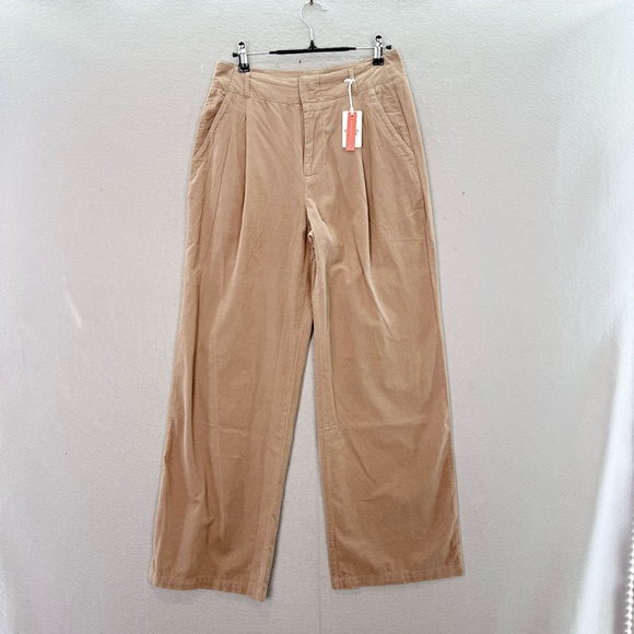 Marine Layer - NWT women’s Flora Corduroy Trousers wide leg 100% cotton pants 6 - Picture 3 of 7